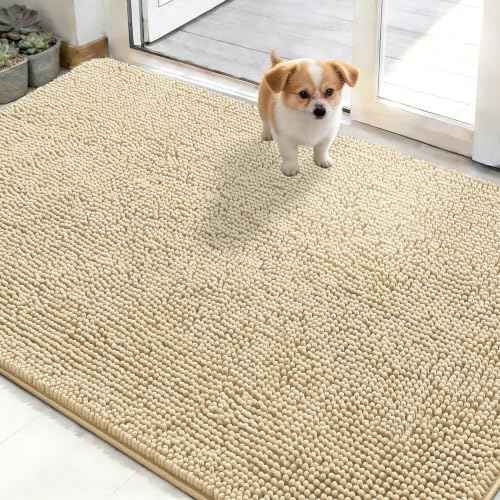Dog Door Mat for Muddy Paws 48x30 (Sand / 48" X 30")
