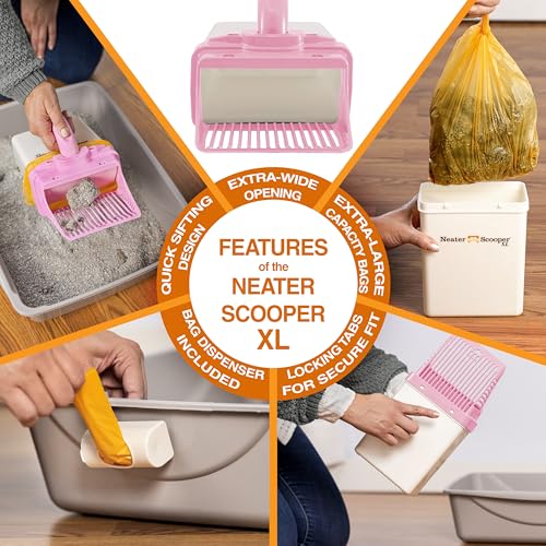 Neater Scooper XL Cat Litter Scoop (Pink / XL - 60 Bags)