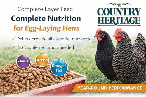 Country Heritage 50LB Hen Egg Layer Pellet Chicken Feed (Pellets / 50 Pound (Pack of 1))
