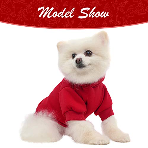 Dog Hoodie for Large Medium Small Dogs (Red / Small)