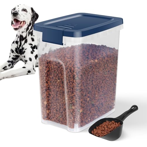 5 7Lbs Dog Cat Storage Container with Airtight Lids (Cool Blue (5L-1Pack))