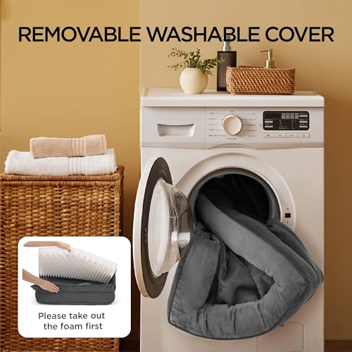 Orthopedic Dog Bed Medium Size Dogs (Dark Grey / 28"l X 23"w X 6.5"th)