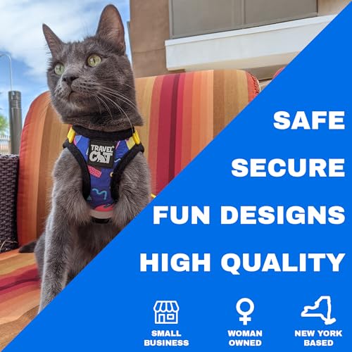 Travel Cat Harness and Leash Set (X-Small / 90s Cat)