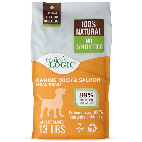Dry Dog Food Duck & Salmon Meal Feast Dry Kibble (13 Pound (Pack of 1))