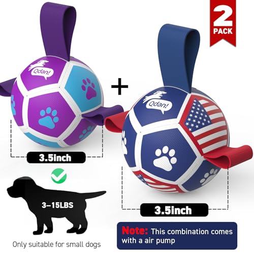2 Pack Small Dog Toys (Soccer Pack / 2 Pack (3.5 Inch Balls))