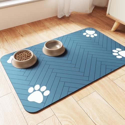 Pet Feeding Mat (Blue / 24"L x 16"W)
