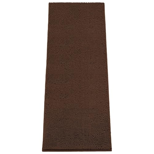 Absorbent Dog Door Mat for Muddy Paws (60"L x 24"W x 1" Th / Brown)