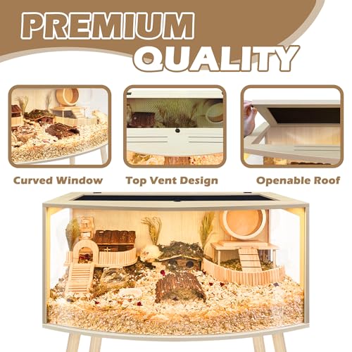 Hamster Cage with Curved Design (32.0"L x 16.0"W x 16.0"H)