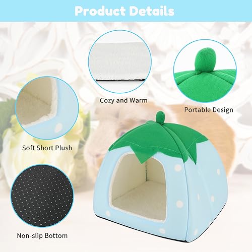 Guinea Pig Bed Hideout (Strawberry Blue)
