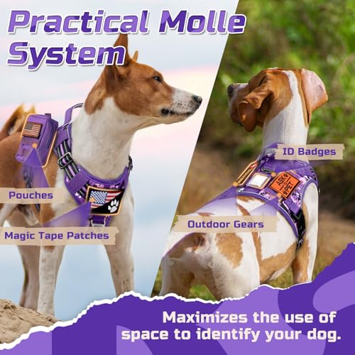 Tactical Dog Harness for Medium (Purple Camo / Medium)