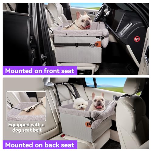 Dog Car Seats for Small Medium Dogs (Grey / Medium Dog)