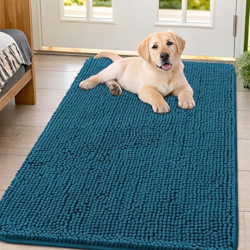 Dog Door Mat for Muddy Paws 47x32 (Atlantic Blue / 47"X32")