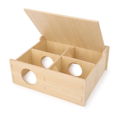 Wooden 4 Chamber Hamster Maze Hideout with Lift