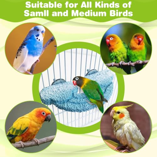 3PCS Bird Beak Grinding Stone Resin Bird Perch Stand Grinding Claw Clouds Birds Cage Perch Parrot Climbing Chewing Toys Parakeet Cage Accessories for Budgies Cockatiels Conures