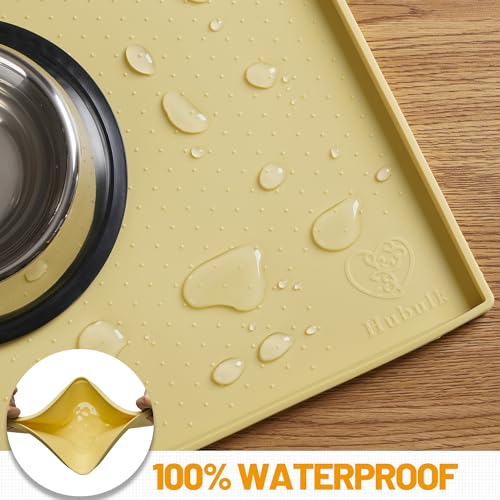 Dog Feeding Mat (Yellow / 19"l X 12"w)
