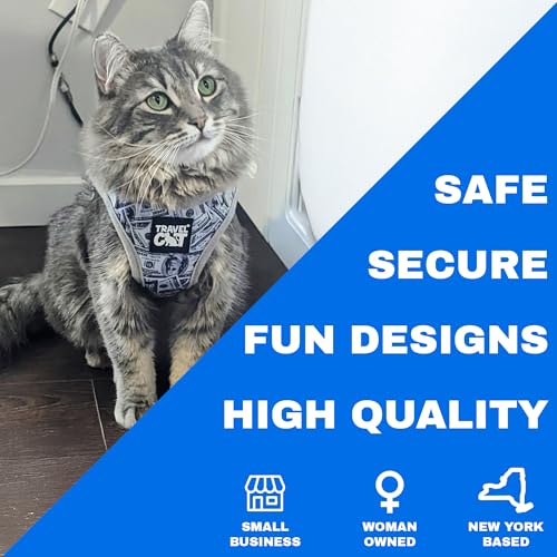 Travel Cat Harness and Leash Set (Small / Cash Cat)