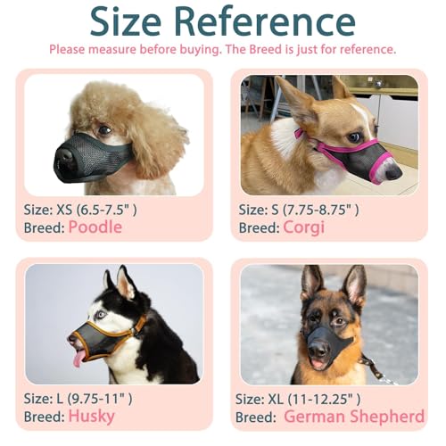 Dog Muzzle for Large Medium Small Dogs German Shepherd Labrador (Brown / XL(Snout:11"-12.25"))
