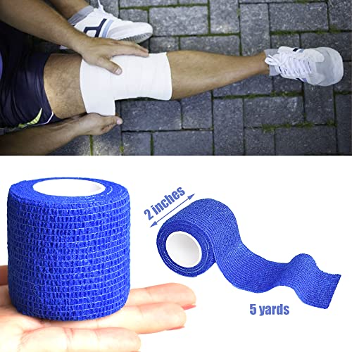 2 Inch Self Adhesive Bandage Wrap Cohesive Wrap (2 Inch / D Dark Blue)