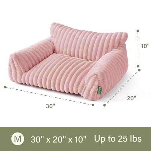 Cute Couch Bed for Pets (30.0"L x 20.0"W x 10.0"Th / Pink)