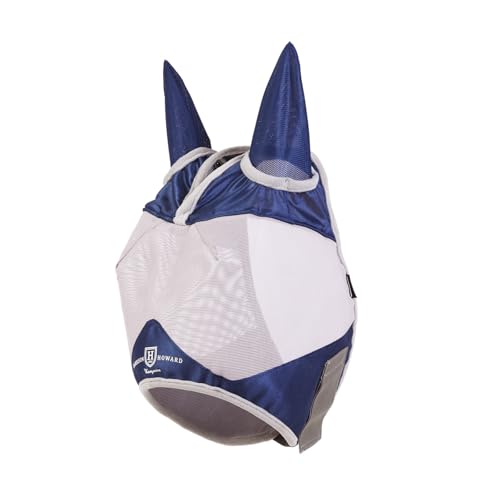 Half Face Horse Fly Mask UV Protection and Breathable for Equine Use Comfortable Navy XL (navy / X-Large (Warmblood))