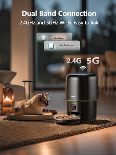 Automatic Cat Feeder with Camera (Black)
