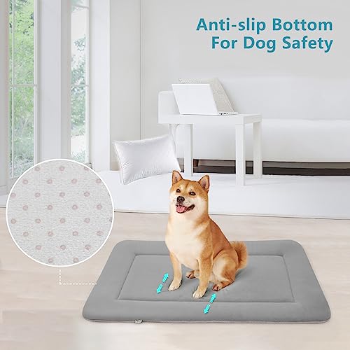 Soft Large Bed Crate Pad Mat (42.0"L x 28.0"W x 1.2"Th / Gray)