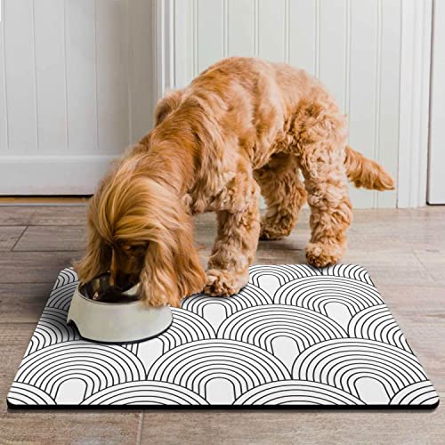 Dog Food Mats for Floors Absorbent (XL(24"×32") / 01-White)