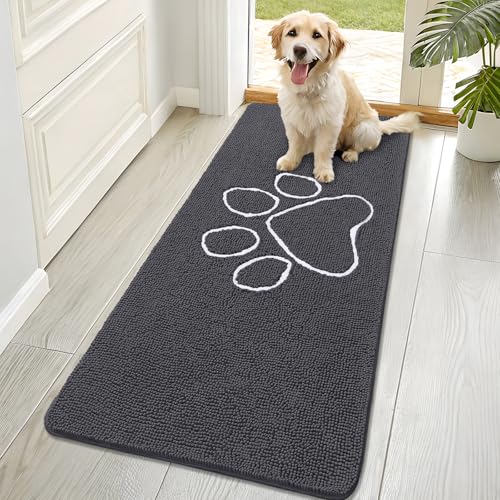 Dog Door Mat for Muddy Paws 70x32 (Dark Grey / 70" X 32")