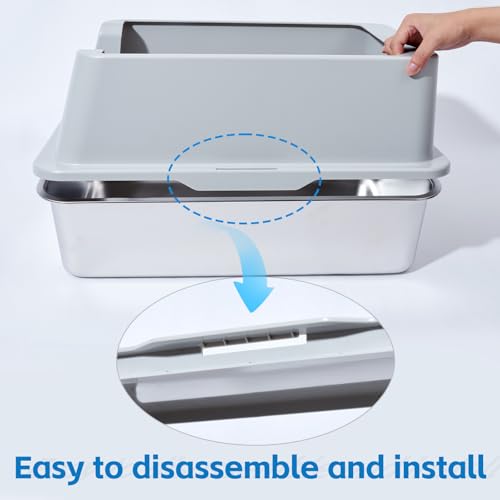 Stainless Steel Litter Box XL (XL-lid box)