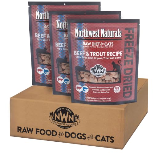 Freeze Dried Beef & Trout Cat & Kitten Food (11 Ounce (Pack of 3))