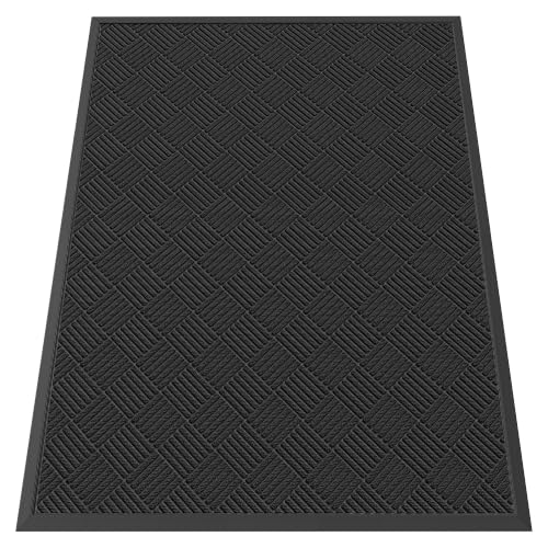 Indoor Outdoor Door Mat (Black Diamond / 4' x 5' (Rectangular))
