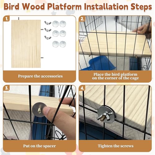 11.8 x 7.8 Inches Large Bird Perch (11.8x7.8in,2PCS)