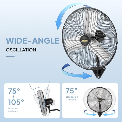 24 Inch Industrial Wall Mounted Fan