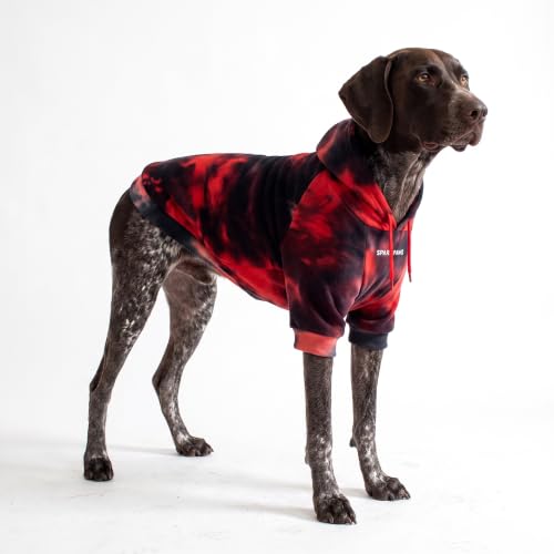 Dog Hoodie Buttery (Red & Black / 4XL)