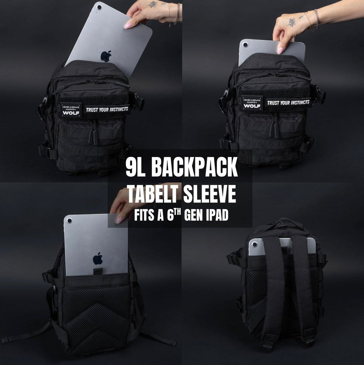 9L Mini Backpack 1000D Compact Gym EDC Bag (Polar White)