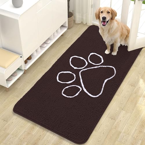 Dog Door Mat for Muddy Paws 47x24 (Brown / 47" X 24")