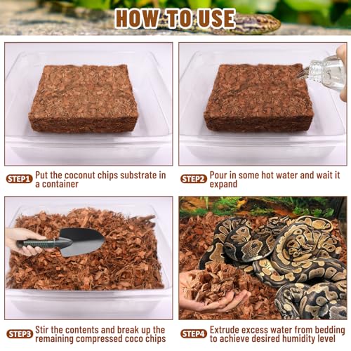 10LB Coconut Husk Chip for Reptiles (1 Pack-10LB)