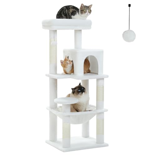 32" Small Cat Tree for Kittens & Small Cats (White / 46 Inches)