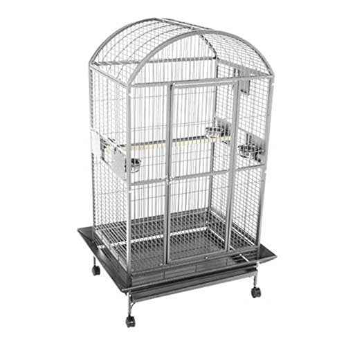 A&E Cage 9004030 Platinum Dome Top Bird Cage with 1" Bar Spacing