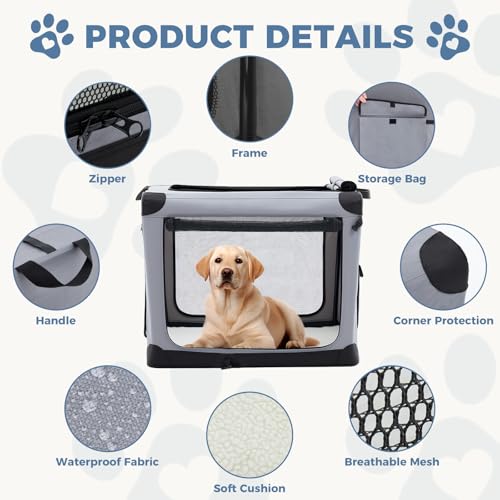Soft Dog Crate 42 Inch (Grey / 42 Inch)