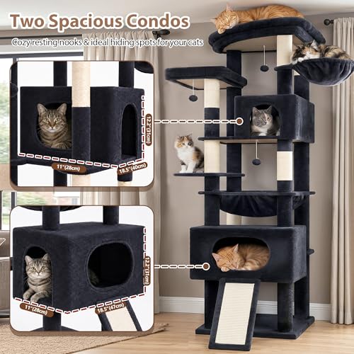 Cat Tree 78.7'' Cat Tower (78.7 inch / Smoky gray)