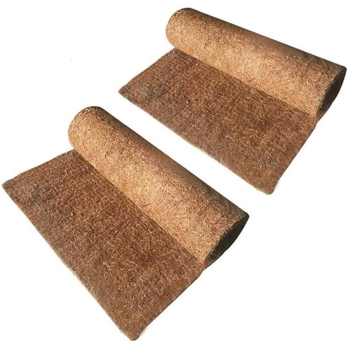 Reptile Carpet Natural Coconut Fiber Tortoise Carpet Mat 2PCS (2 Packs/19.7 x 11.8 Inch)