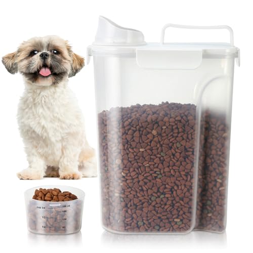 Dog Food Storage Container 5 (White / 6 Qt)