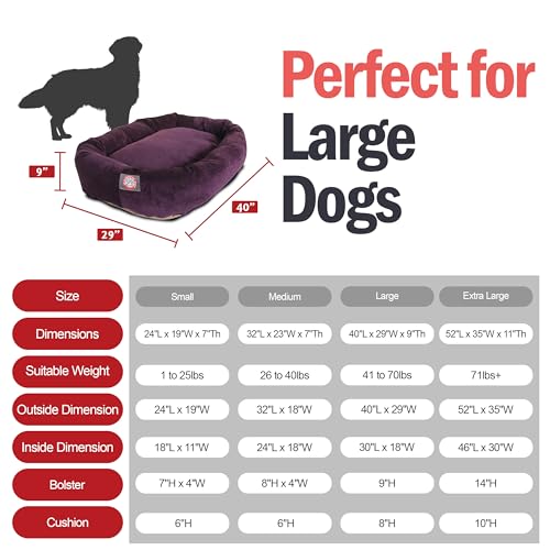 Micro Velvet Dog Bed (Aubergine)