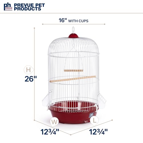 Classic Round Bird Cage (Red)