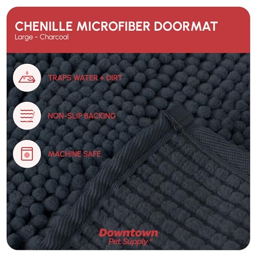 Dog Mud Mat 36" x 26" Charcoal (36" x 26" / Charcoal)