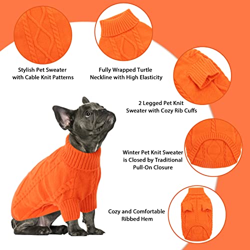 Small Dog Sweater for Small Dogs Girl (Small / Orange)