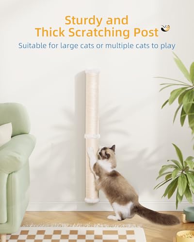 34" Cat Scratching Post (Beige - 1Pc)