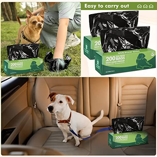 20 Rolls 4000 Ct Dog Poop Bags Leak Proof (1 Count (Pack of 20) / Black)
