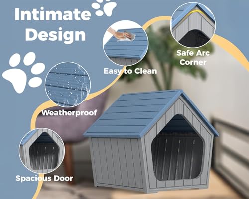 Outdoor Dog House (Blue / 23.43*22.64*22.8)
